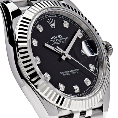 Rolex Datejust Diamond Black Dial Jubilee 41mm
