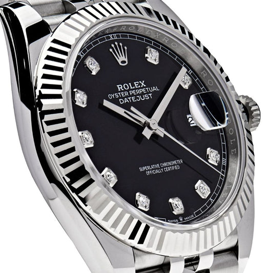 Rolex Datejust Diamond Black Dial Jubilee 41mm